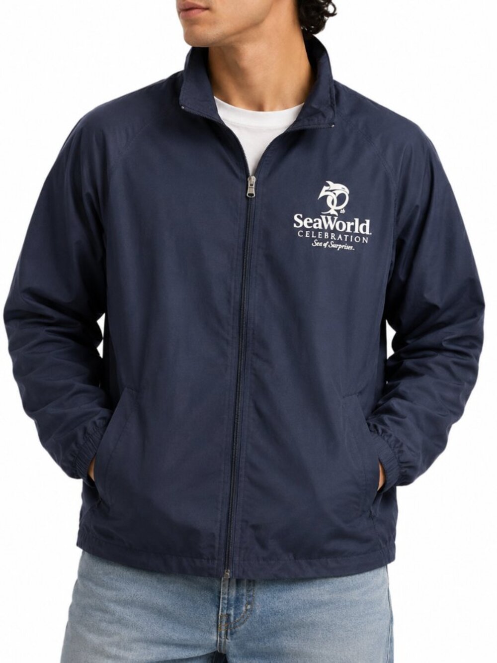 SeaWorld 50th Anniversary Windbreaker Jacket L